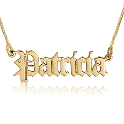 The Old English Gold Name Necklace
